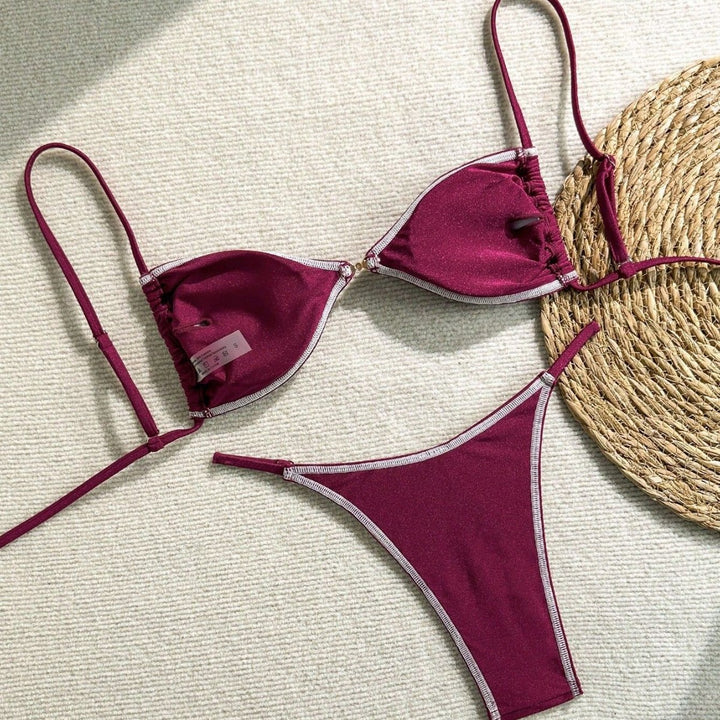 Damen Triangel-Bikini mit glitzernden Akzenten Drune