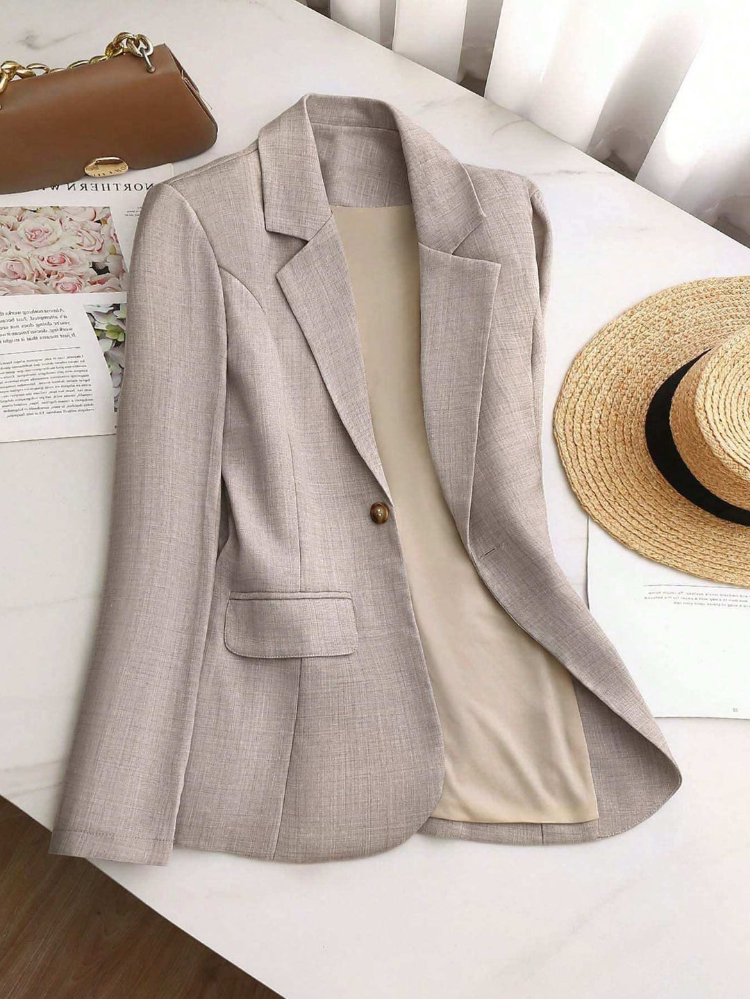 Damen Eleganter und leichter Blazer mit modernem Schnitt und praktischen Taschen Drune