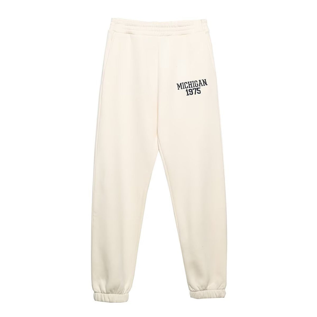 Damen Sweatpants mit bequemem Gummibund und edlem Michigan-Print Drune