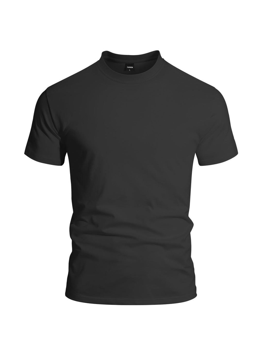 Herren nan eng anliegendes Rundhals-Basicshirt aus Singlejersey mit verstärktem Nackenband Drune