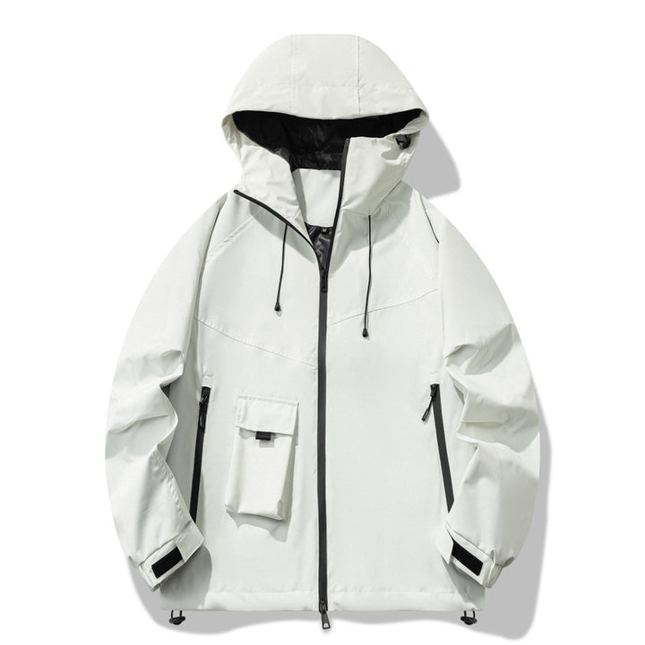 Herren technische Outdoor-Jacke mit wasserabweisendem Material und verstellbarem Kapuzendesign Drune