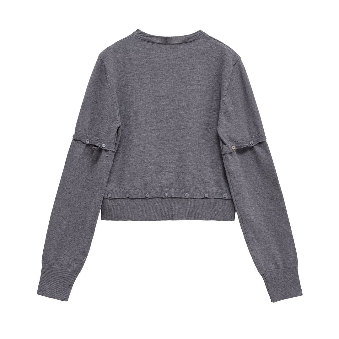 Damen Strickjacke mit dekorativen Knöpfen Drune