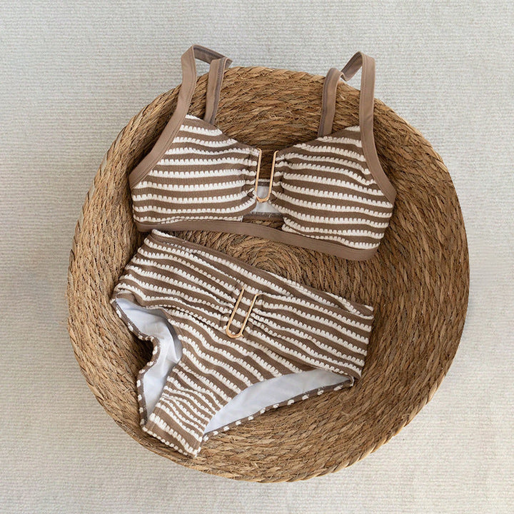 Damen Hochtailliertes Bikiniset mit elegantem Ringdetail Drune