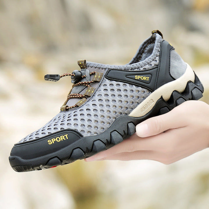 Damen Atmungsaktive und rutschfeste Sportschuhe mit elastischem Schnellschnürsystem Drune