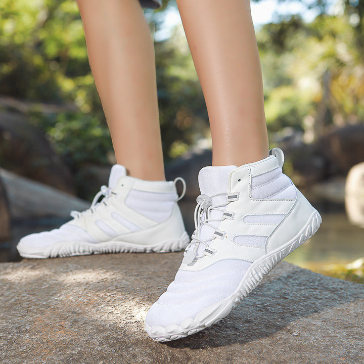 Unisex nan knöchelhoher barfußähnlicher Wassersportschuh mit Schnellzug-Schnürung und flexibler Profilsohle Drune