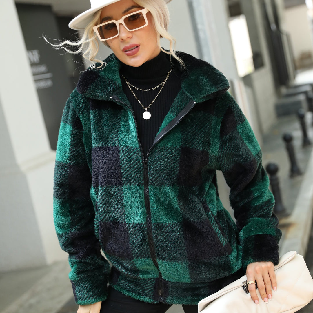 Damen Kuschelige Flanelljacke Drune