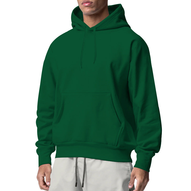 Herren nan Kapuzenpullover mit Kängurutasche, Relaxed-Fit und gerippten Bündchen Drune
