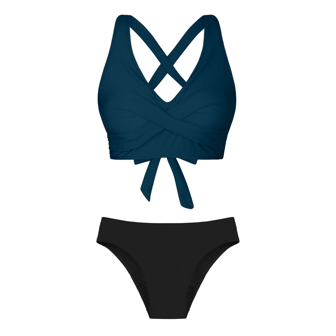 Damen Zweiteiliger Badeanzug mit floralem Design Drune