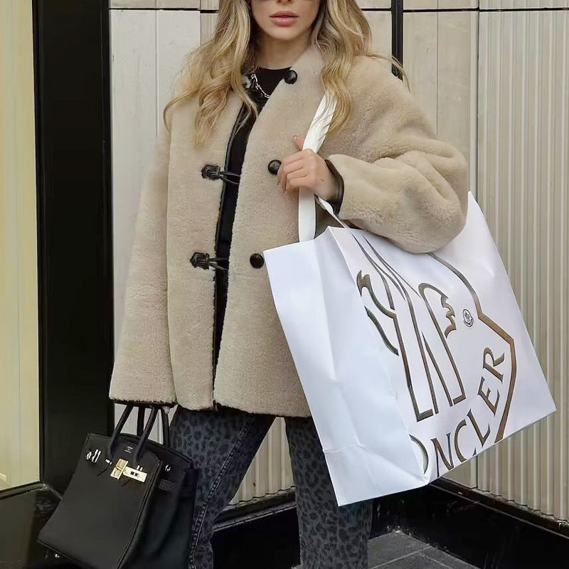 Damen Oversized Teddyjacke Drune