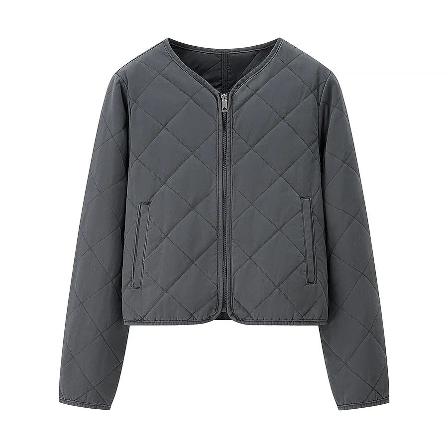 Damen gesteppte Übergangsjacke mit praktischen Taschen und elegantem Stehkragen Drune