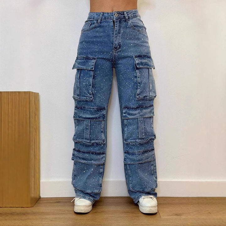 Femme Utility Cargo Jeans Drune