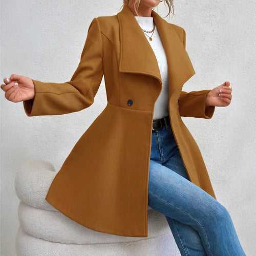 Damen Trendige Finelapel-Manteljacke Drune