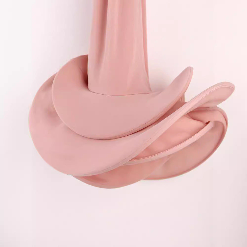 Damen elegantes Cocktailkleid mit asymmetrischem Ausschnitt und voluminösem Saum Drune