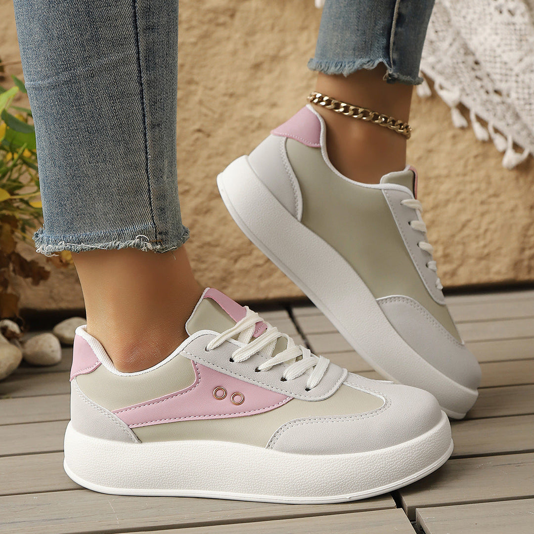 Damen Plattform Sneakers mit sportlichem Chic und gepolstertem Innenfutter Drune