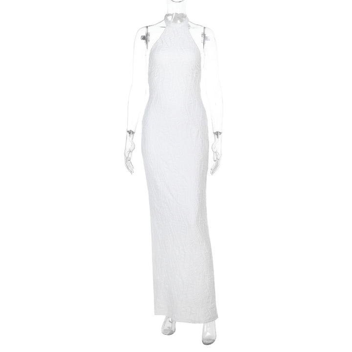 Damen elegantes Wickelmaxikleid mit hochgeschlossenem Design Drune