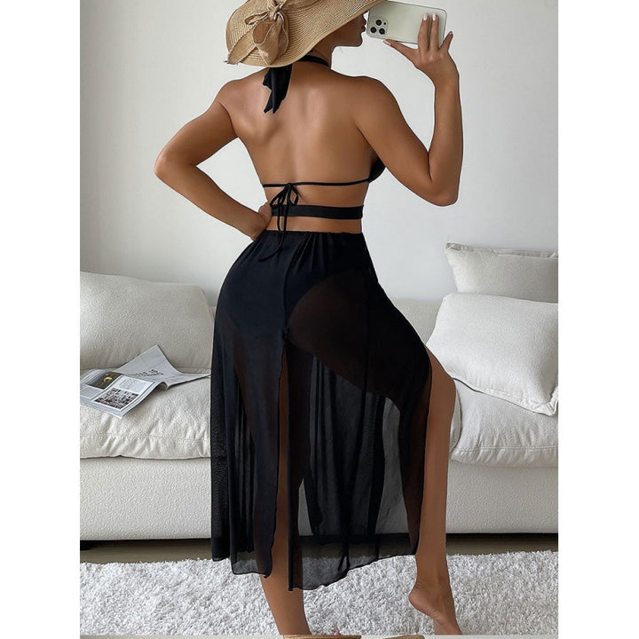 Damen Strandkleid mit raffiniertem Wickel-Design und eleganten Cut-Outs Drune