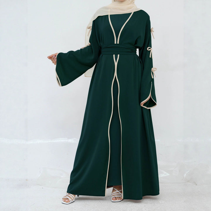 Damen Maxikleid mit eleganten Schleifendetails und fließendem Schnitt Drune