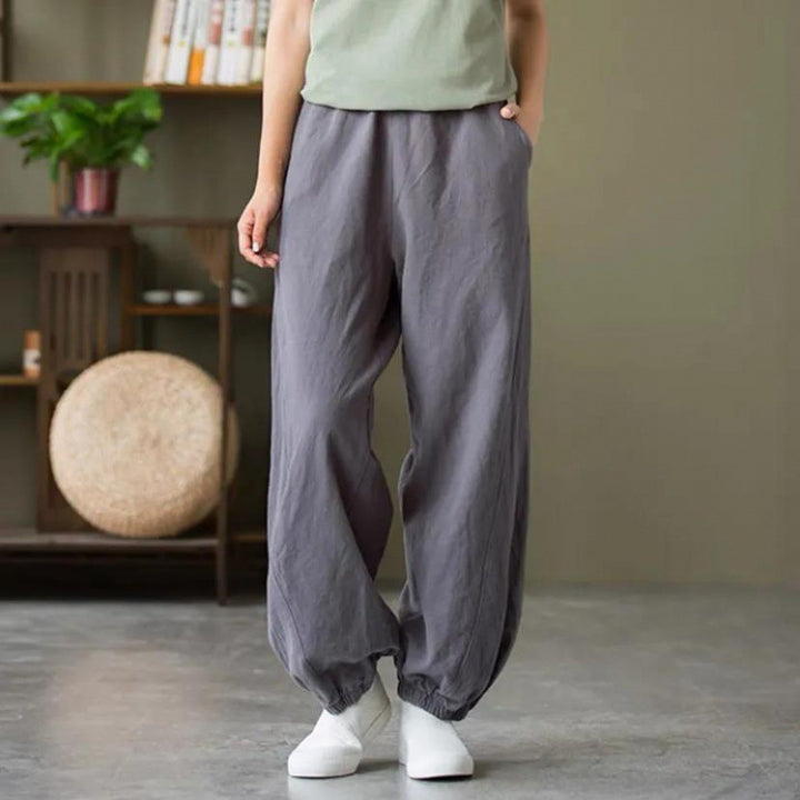 Damen Bequeme Luftpants mit elastischem Bund Drune