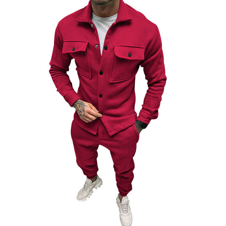 Herren Sportliches Freizeit-Set im lässigen Casual-Look mit funktionalen Taschen Drune