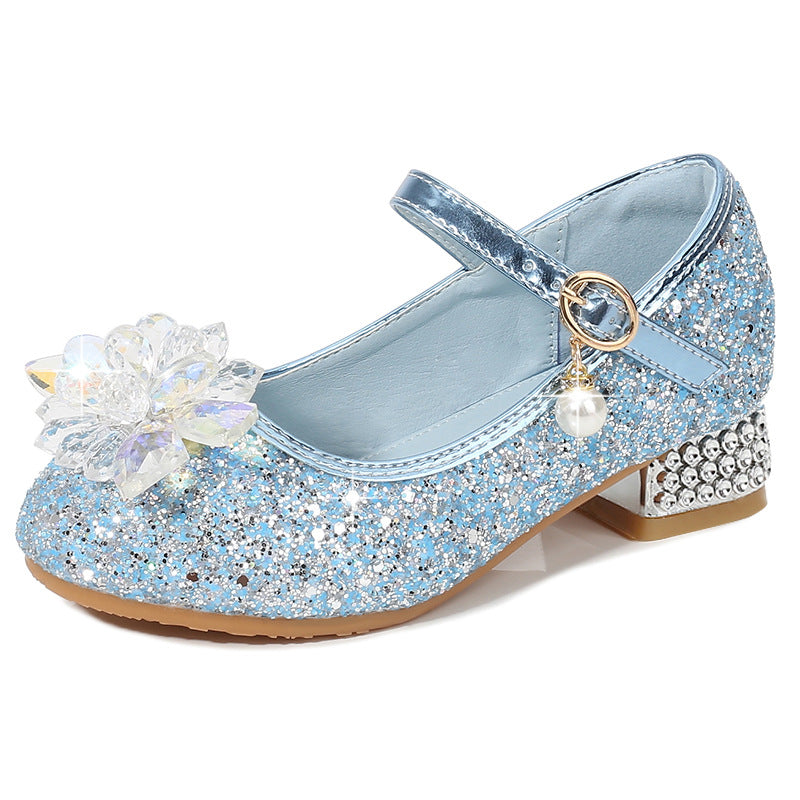 Mädchen Ballerinas mit funkelnden Kristallblüten und Glitzer Drune