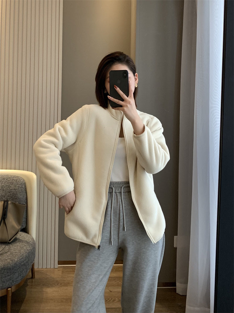 Damen Fleece-Jacke mit hohem Kragen und durchgehendem Reißverschluss Drune