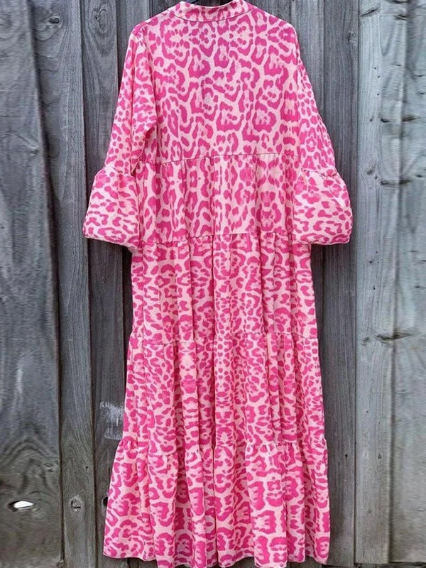 Damen-maxikleid im trendigen Leopardenmuster Drune