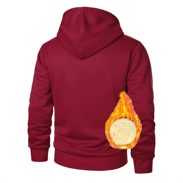 Herren Fleece-Kapuzenjacke mit wärmendem Innenfutter und praktischen Reißverschlusstaschen Drune