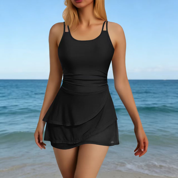 Damen Schwimmdress mit unauffälligem Wickeldetail Drune