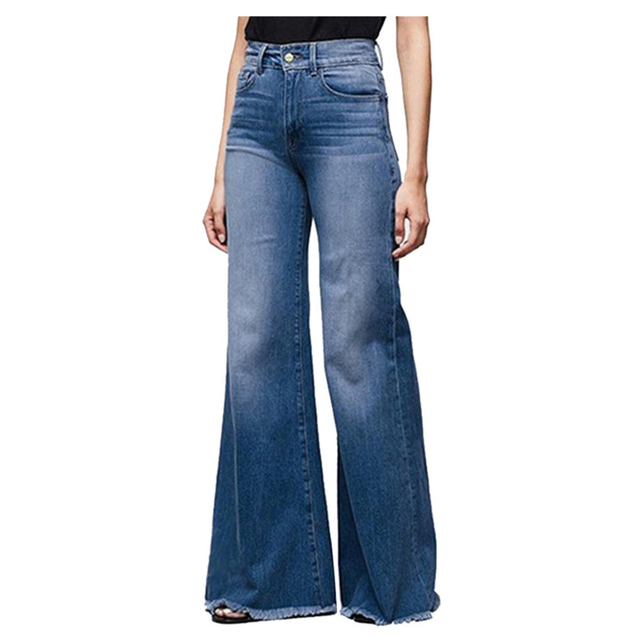 Damen Hoch geschnittene Schlagjeans im Vintage-Look Drune