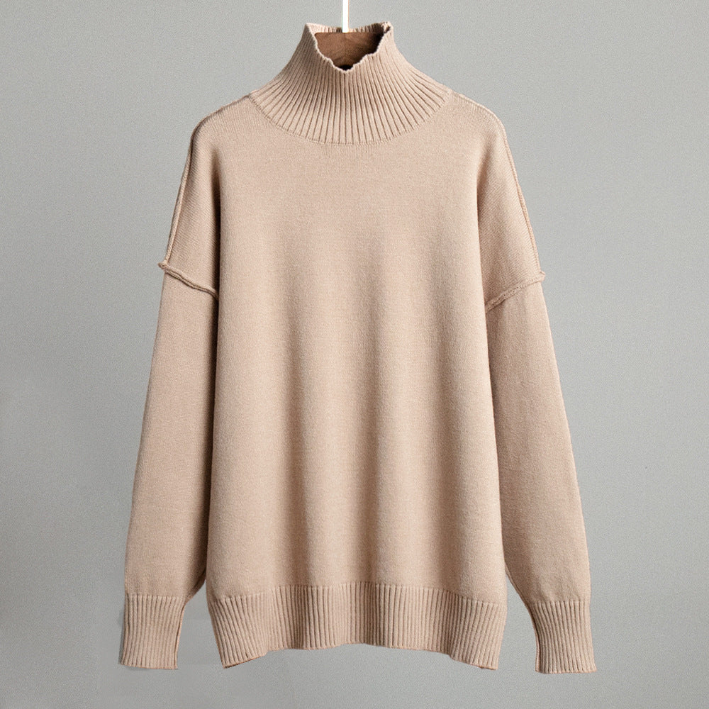 Damen Grobstrickpullover mit hohem Rollkragen und lässigem Schnitt Drune