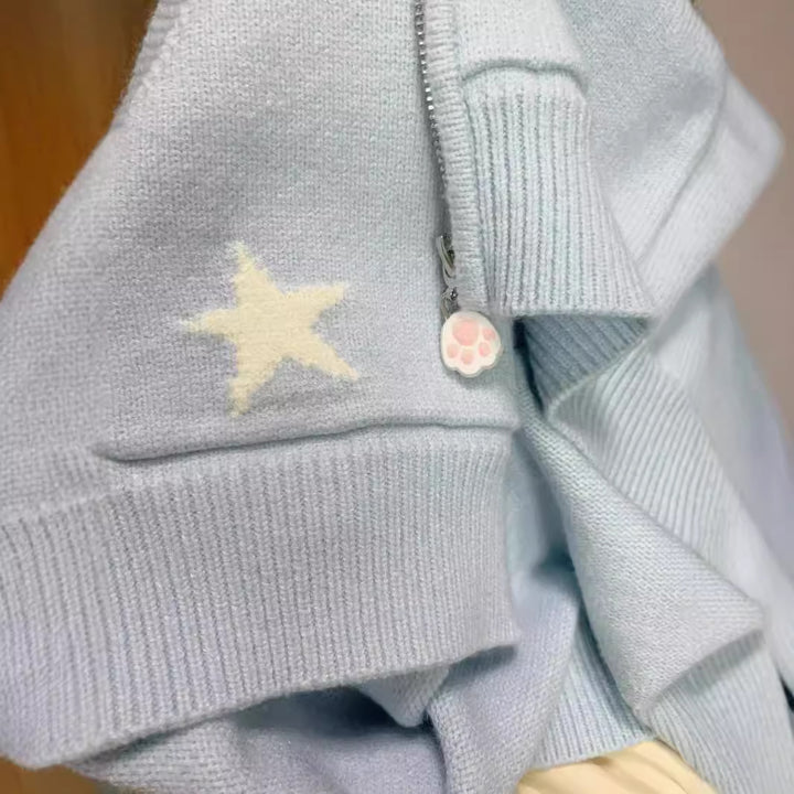 Damen Kapuzenjacke mit verspielten Tiermotiven und Pompoms Drune