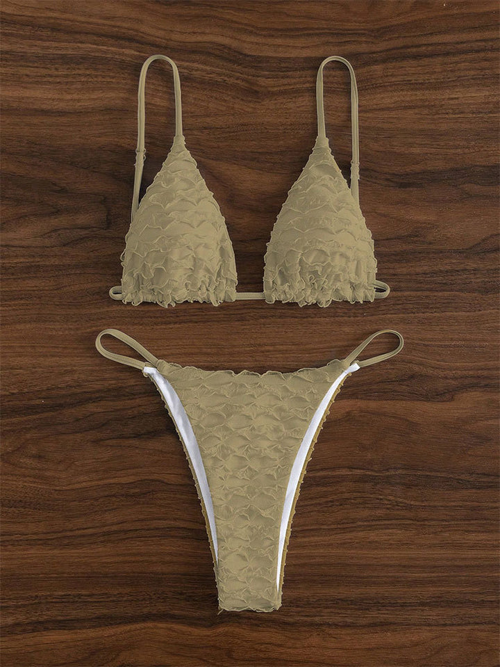 Damen Triangel-Bikini mit trendigen Rüschendetails Drune
