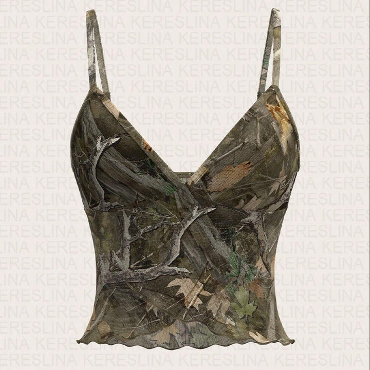 Damen Camouflage Top Drune