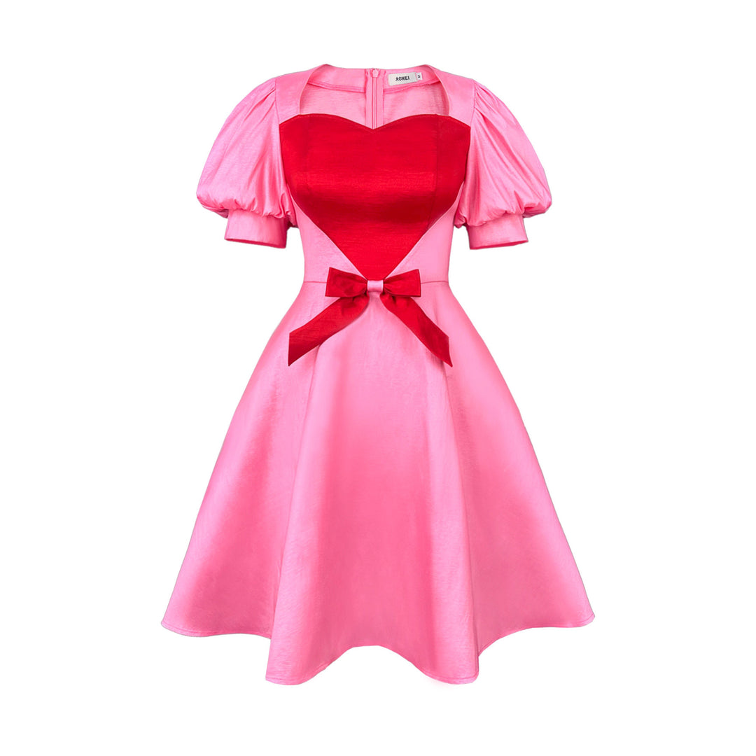 Damen festliches Kleid mit herzförmigem Oberteil und taillierter Silhouette Drune