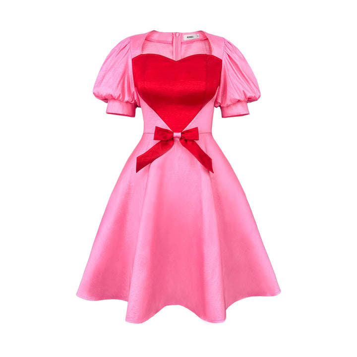 Damen festliches Kleid mit herzförmigem Oberteil und taillierter Silhouette Drune