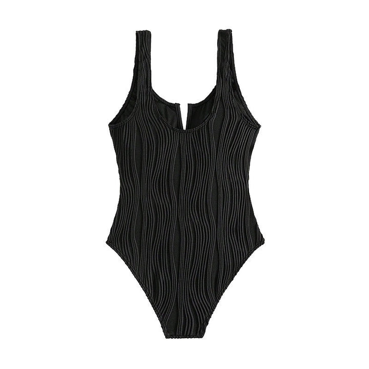 Damen Hochgeschnittener Badeanzug mit strukturiertem Design Drune