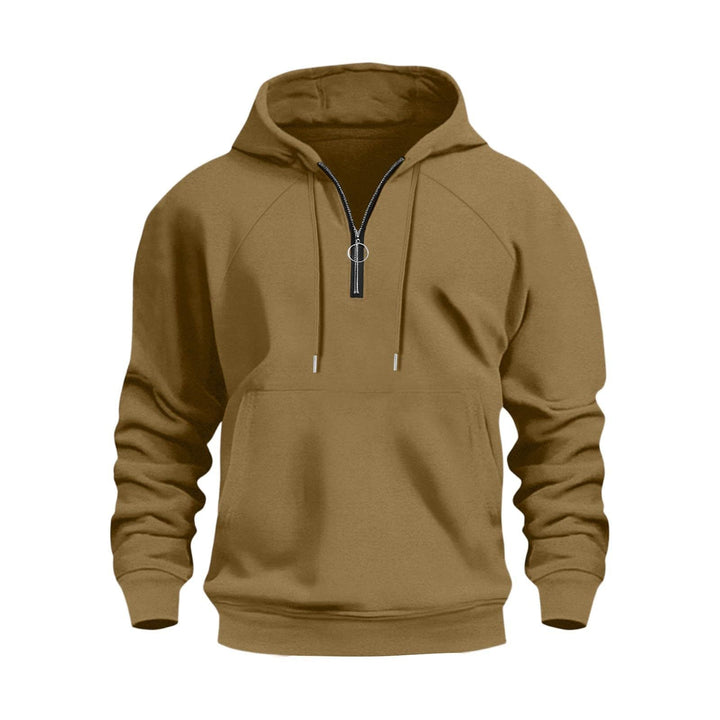 Herren funktionale Kapuzenpullover mit halbem Reißverschluss Drune