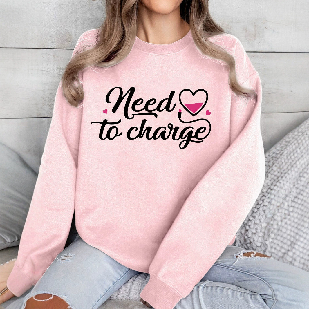 Damen Sweatshirt mit inspirierendem Herzspruch und lässigem Schnitt Drune