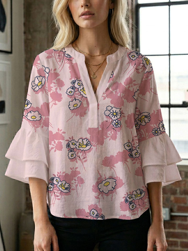 Damen Bluse mit wunderschönen floralem Design Drune