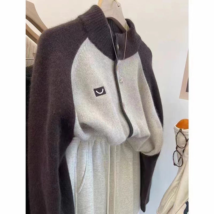 Damen Strickcardigan mit elegantem Kragen und Knopfdetails Drune