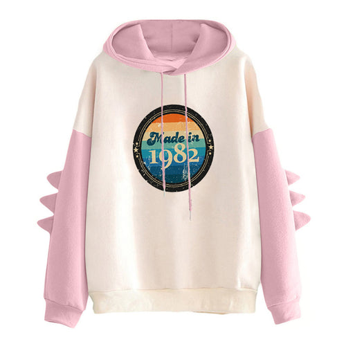 Damen Kapuzenpullover mit einzigartigem Retro-Design Drune