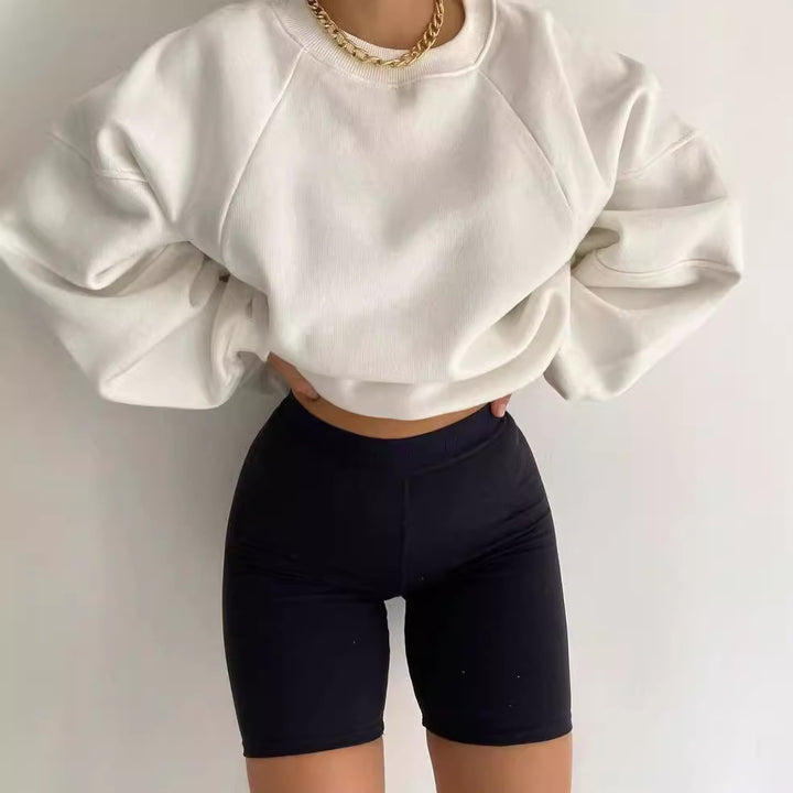 Damen Oversized Sweatshirt mit voluminösen Ärmeln Drune