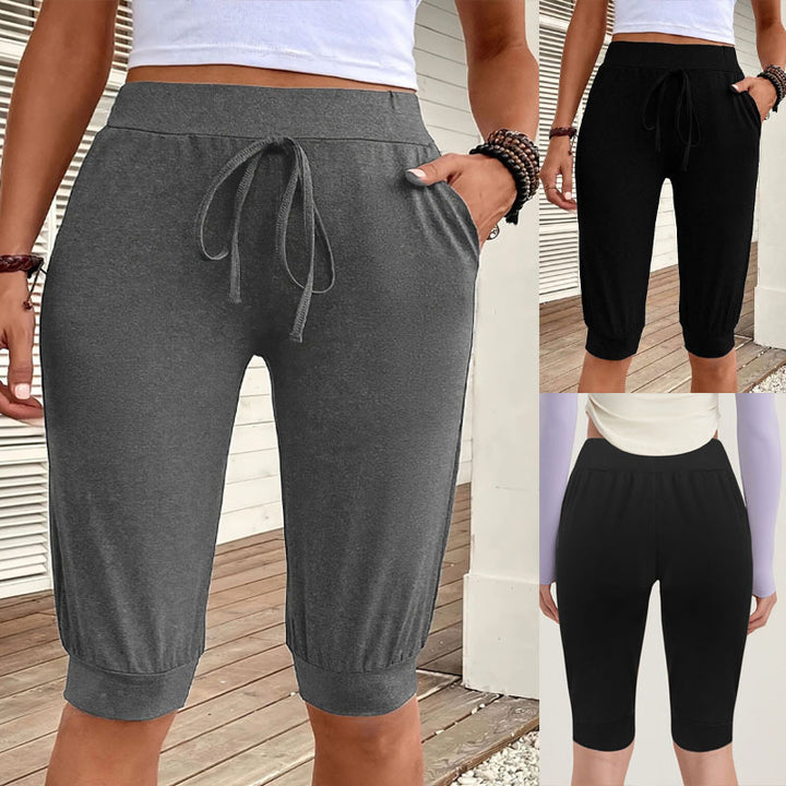 Damen Sportliche Kapuhosen im lässigen Design mit dekorativem Kordelzug Drune