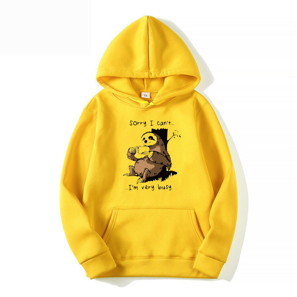 Damen Kapuzensweater mit niedlichem Tiermotiv und verspieltem Spruch Drune