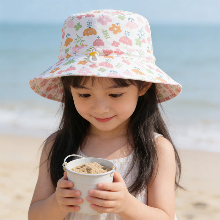 Unisex nan Sonnenhut für Kinder mit verstellbarem Kinnband, breiter Krempe und hohem UV-Schutz Drune