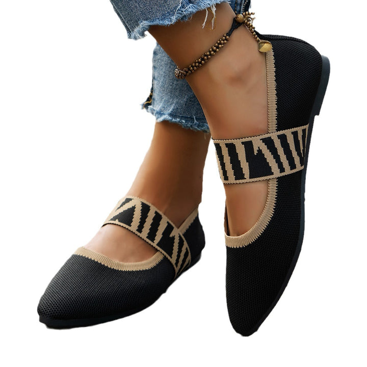 Damen Ballerinas mit elastischer Riemen Drune