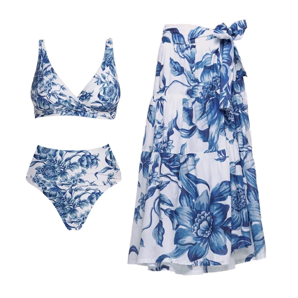 Damen Floral Druck Bikini Drune