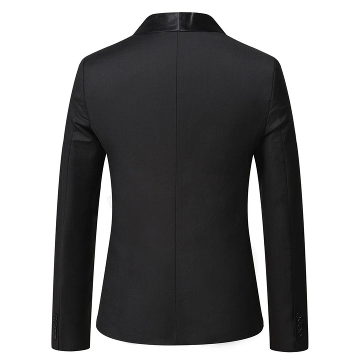 Herren eleganter Smoking-Blazer mit schickem Satinrevers Drune