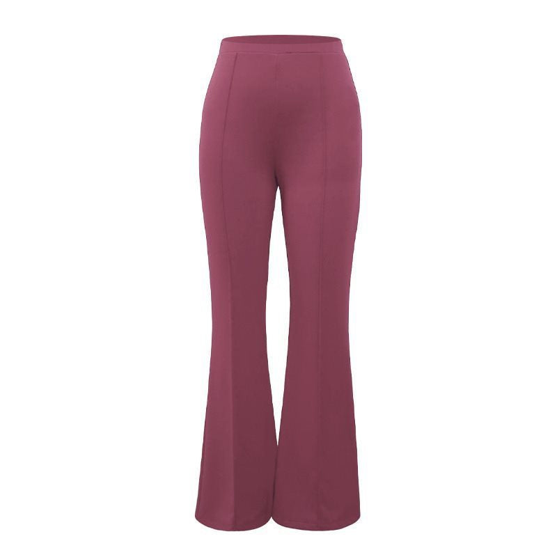 Damen Elegante und farbenfrohe Langarmbluse mit hohen Bundhosen Drune