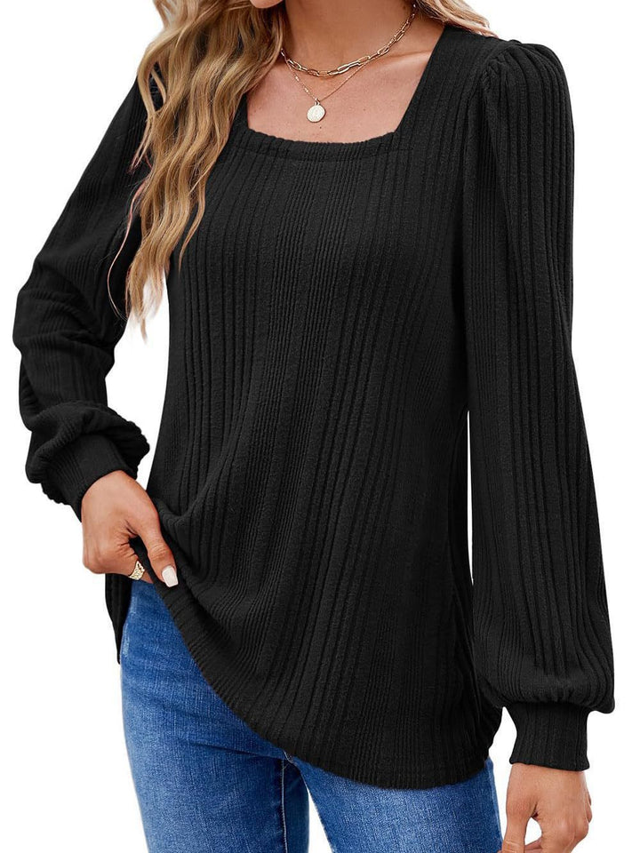 Damen modischer Strickpullover mit strukturiertem Rippenmuster und weitem Schnitt Drune